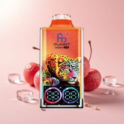 Fumot Leopard 40K Puffs Череша Лед 5% Никотин Двойна мрежеста намотка