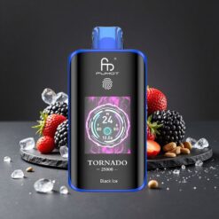 Fumot Tornado 25000 Пуфове Черен лед с Type-C Зарядно
