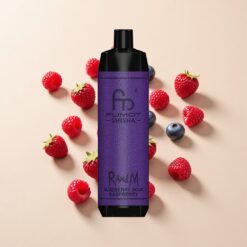 RandM Fumot Shisha 10000 Пуфове Еднократна Vape Синьо Малина и Кисела Малина с 0.5% Никотин