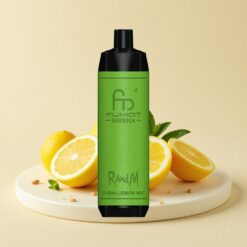 RandM Fumot Shisha 10000 Пуфове Еднократна Vape Лимон Мента 18ml