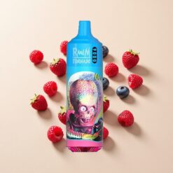 RandM Fumot Tornado 9000 Пуфове Диспозейбъл Вейп Синьо горско малиново с RGB дисплей